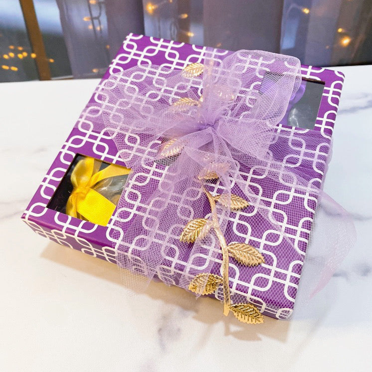 Purple gift deals wrap ribbon